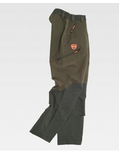 Pantalon de caza impermeable verde leon