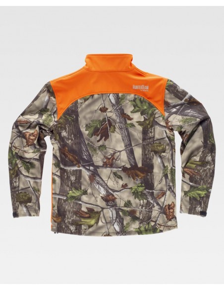 Chaqueta camuflaje alta visibilidad naranja boscoso